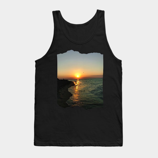 Beautiful photography of ocean waves and sunset sky landscape USA nature lovers Tank Top by BoogieCreates